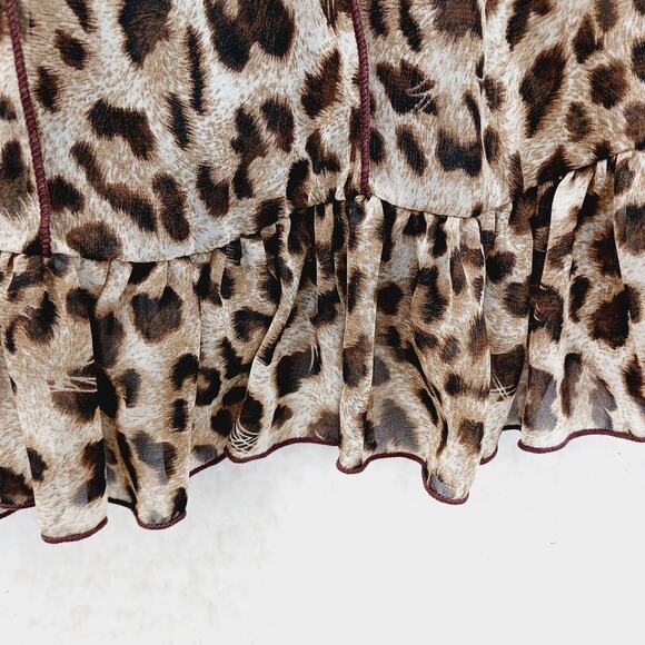 Dress Size 12 Leopard Mob Wife Maxi Coquette Safari Glam Retro Maximalist 2pcs - Picture 6 of 16